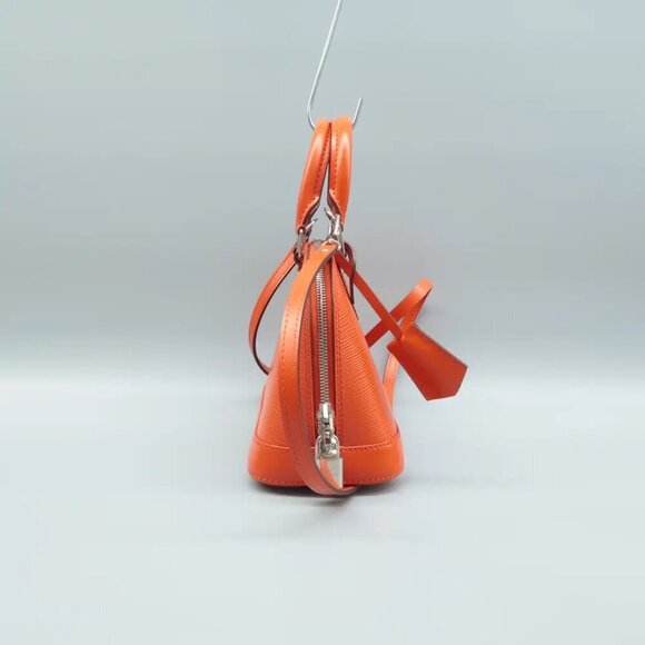 100% Authentic Louis Vuitton Alma BB Orange EPI Leather Satchel 824-06124 - Picture 4 of 12